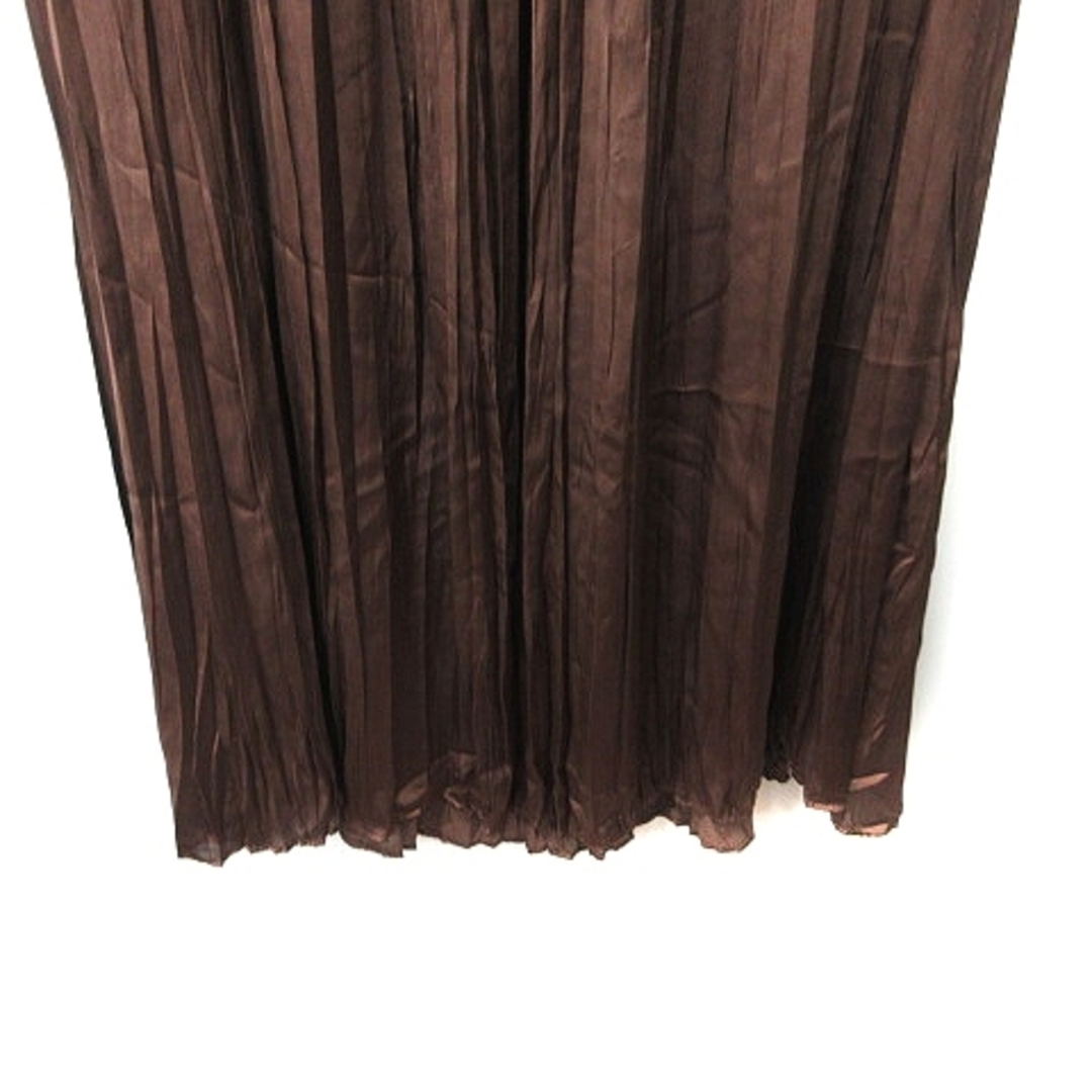 ZARA(ザラ)のザラ プリーツスカート マキシ 茶 ブラウン /YI レディースのスカート(ロングスカート)の商品写真
