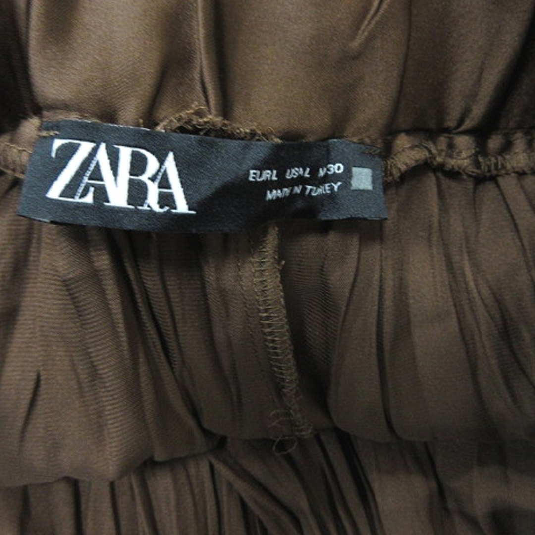 ZARA(ザラ)のザラ プリーツスカート マキシ 茶 ブラウン /YI レディースのスカート(ロングスカート)の商品写真