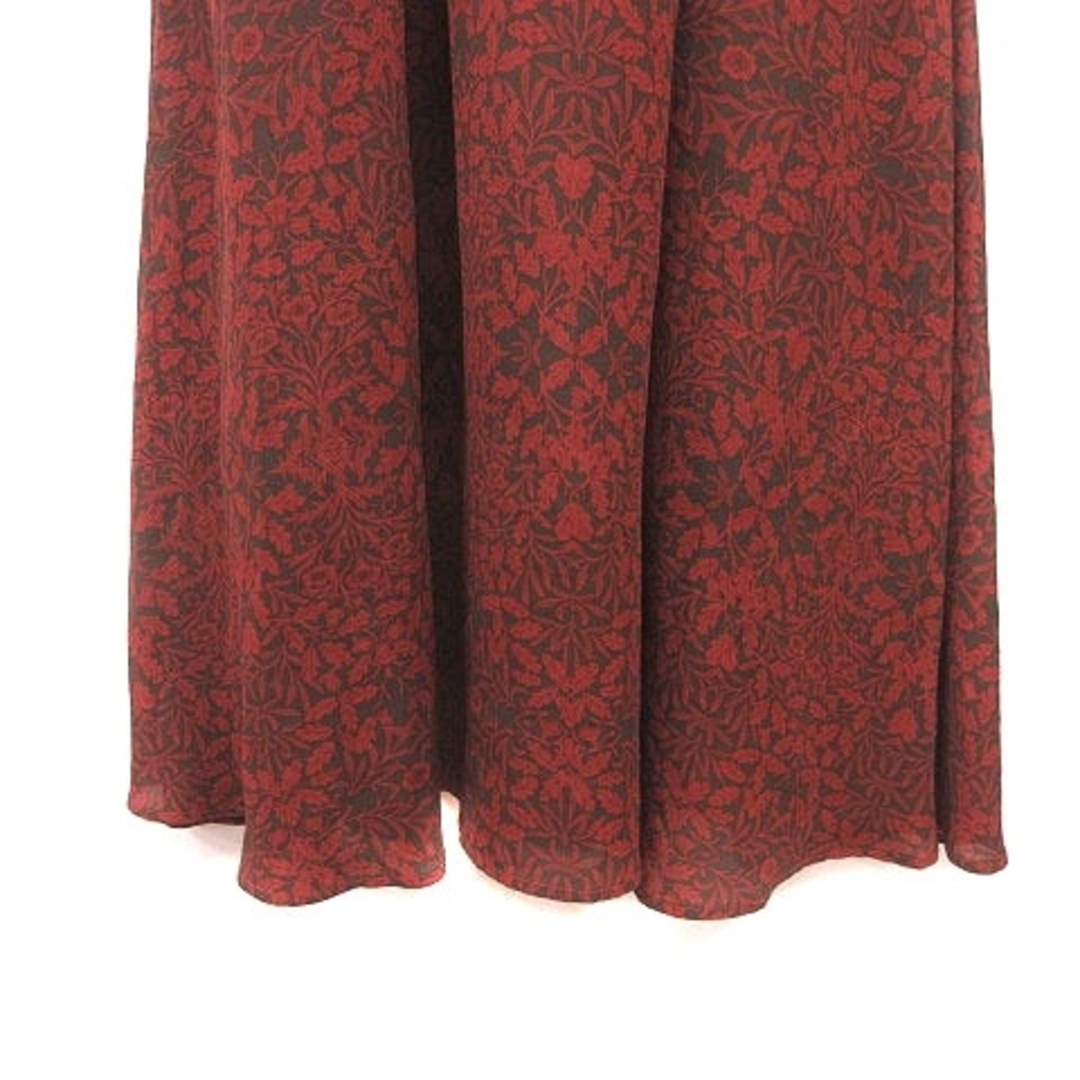 Techichi(テチチ)のテチチ フレアスカート ロング 花柄 ウエストマーク F 茶 ブラウン レディースのスカート(ロングスカート)の商品写真