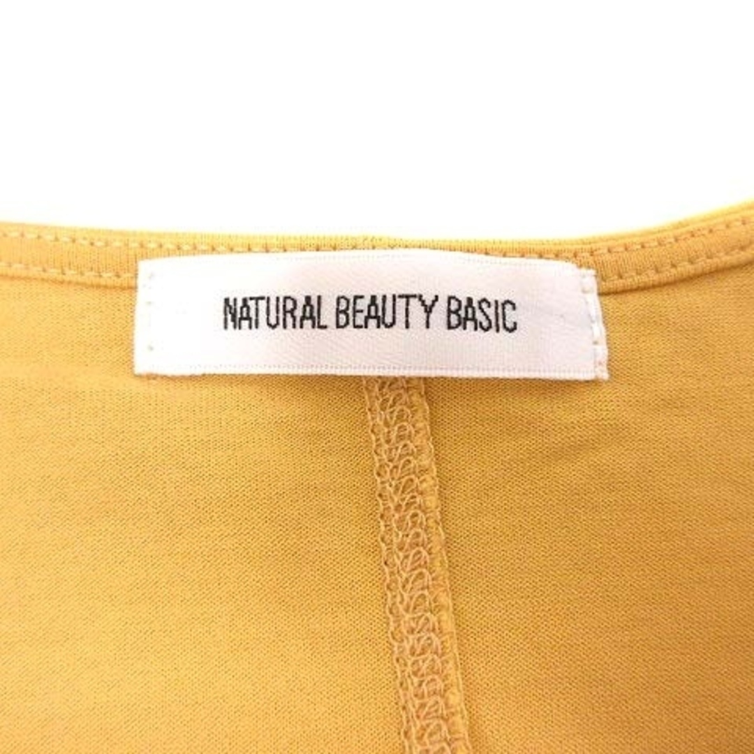 NATURAL BEAUTY BASIC(ナチュラルビューティーベーシック)のナチュラルビューティーベーシック ブラウス 刺しゅう フレンチスリーブ M 黄色 レディースのトップス(その他)の商品写真