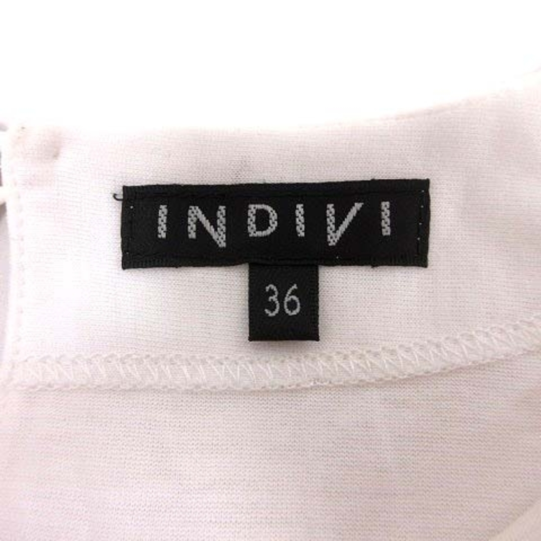 INDIVI(インディヴィ)のインディヴィ INDIVI ブラウス 半袖 36 白 ホワイト /YK レディースのトップス(シャツ/ブラウス(半袖/袖なし))の商品写真