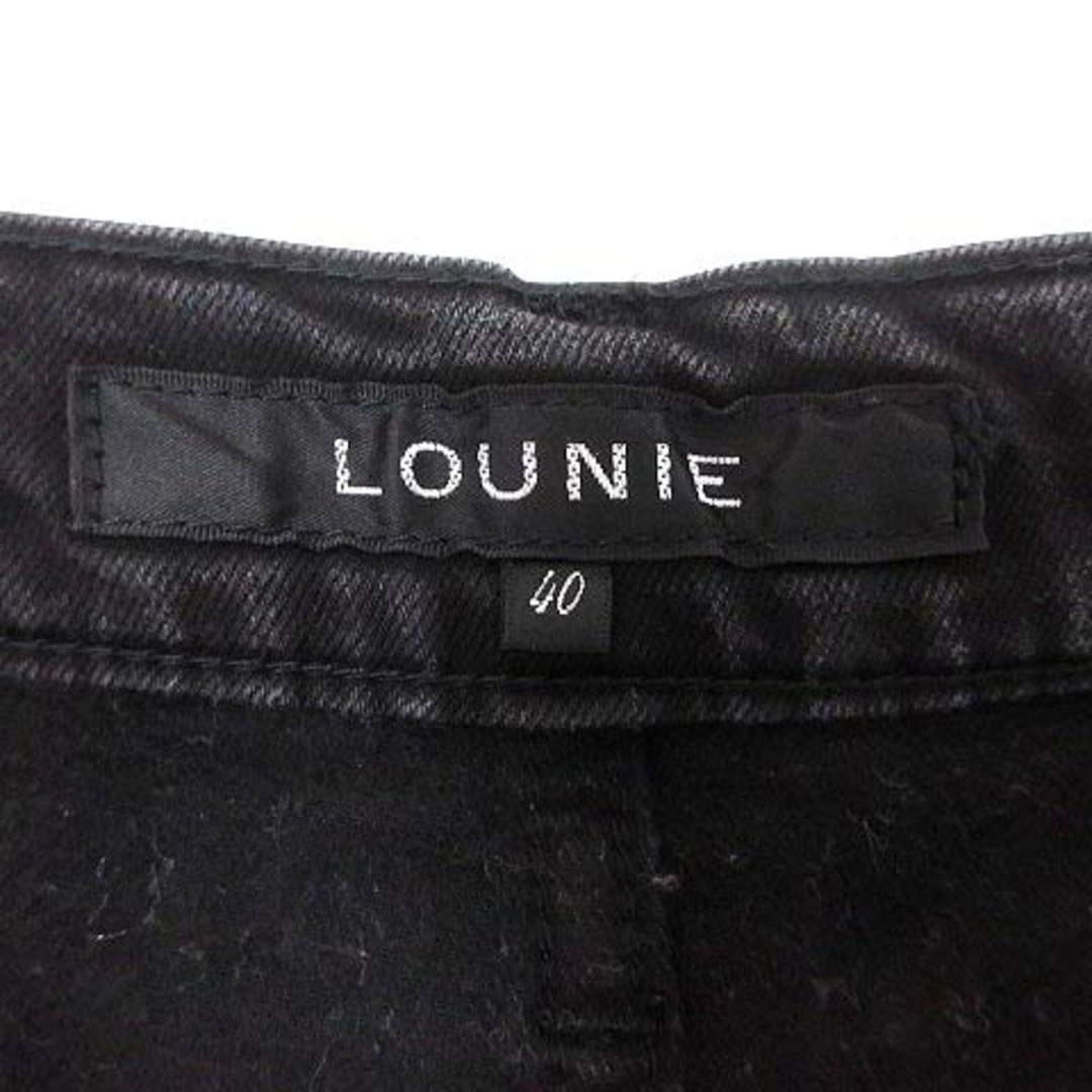 LOUNIE(ルーニィ)のルーニィ LOUNIE デニムパンツ ジーンズ 40 黒 ブラック /YK レディースのパンツ(デニム/ジーンズ)の商品写真