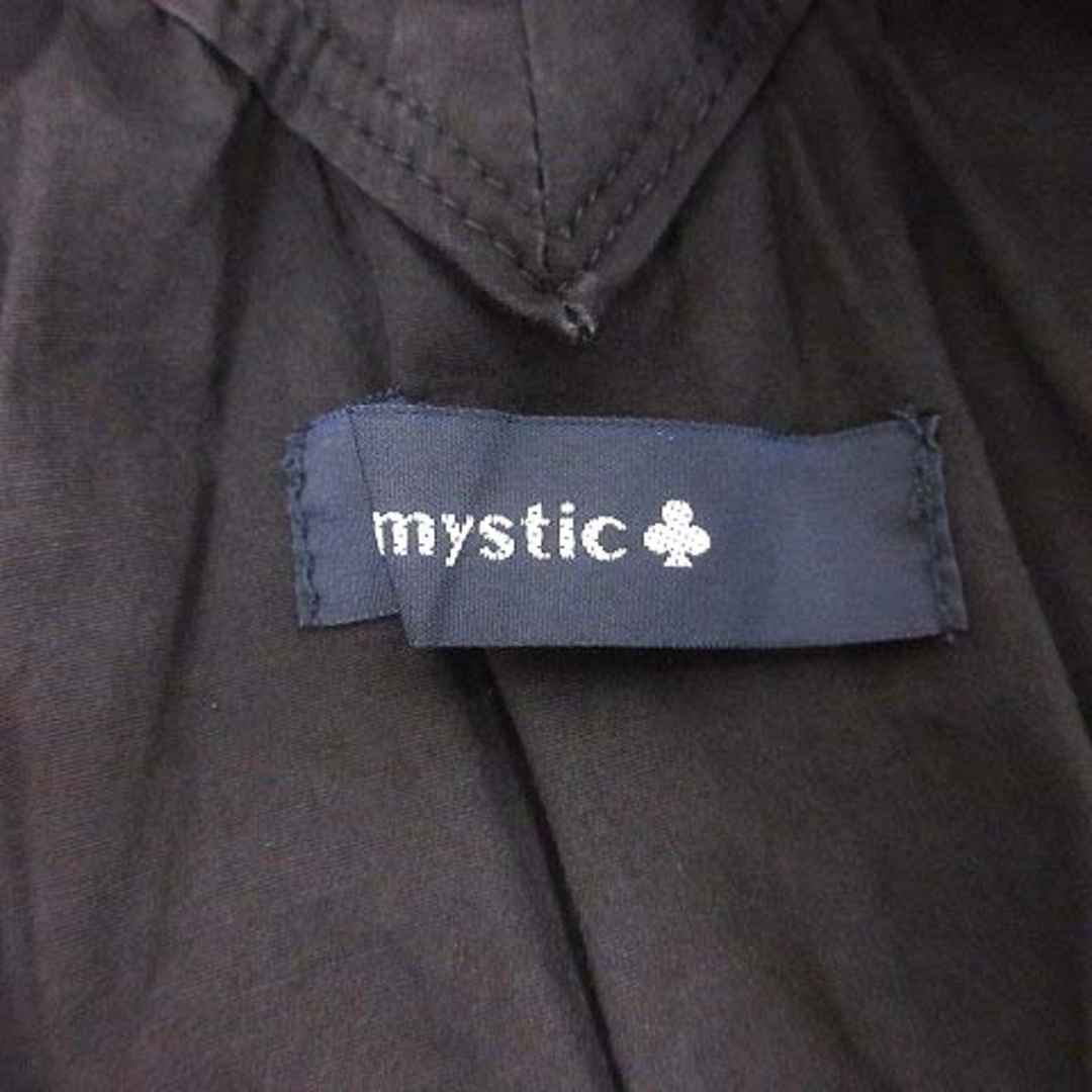 mystic(ミスティック)のmystic ワンピース ひざ丈 Vネック シフォン 五分袖 絹 シルク F 黒 レディースのワンピース(ミニワンピース)の商品写真