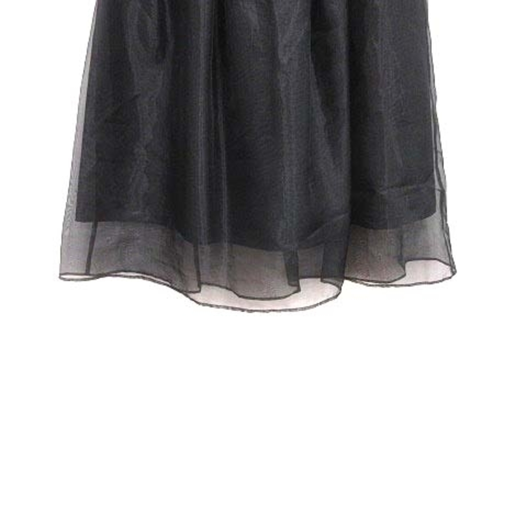 Lois CRAYON(ロイスクレヨン)のLois CRAYON チュールスカート フレア ロング M 黒 ブラック レディースのスカート(ロングスカート)の商品写真