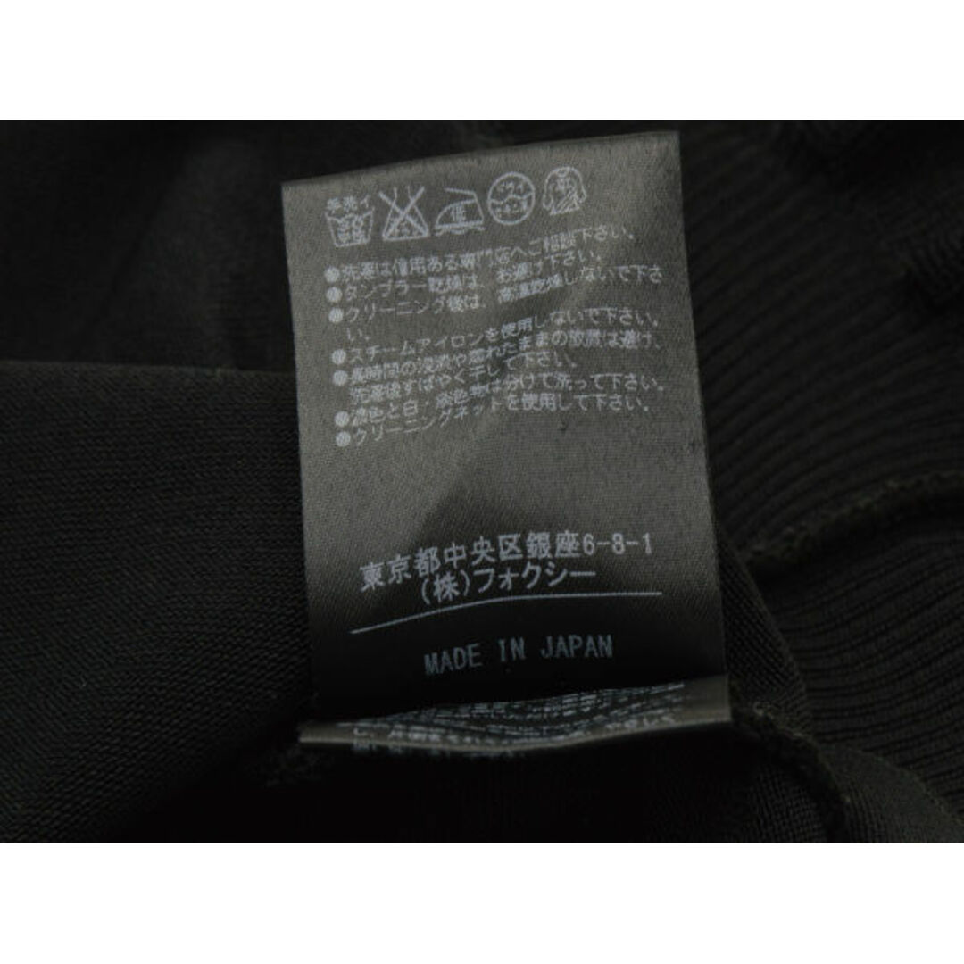FOXEY(フォクシー)のフォクシーニューヨーク FOXEY NEW YORK ニットセーター Short Sleeve Ruffle Hem Sweater 40サイズ ブラック レディース F-M11647 レディースのトップス(ニット/セーター)の商品写真