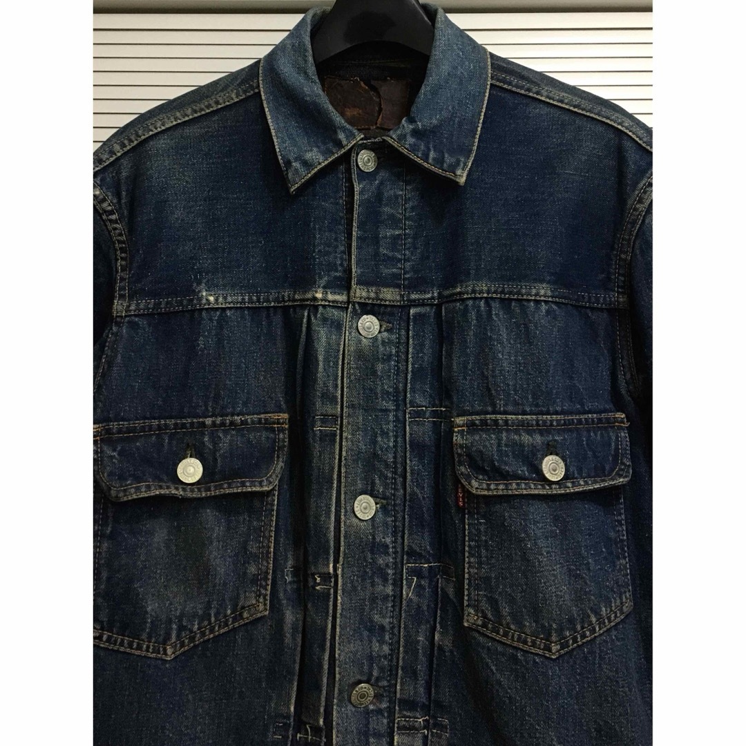 Levi's(リーバイス)の【革パッチ】真紺 40-42 517XX 507XX ハギ付同等サイズリーバイス メンズのジャケット/アウター(Gジャン/デニムジャケット)の商品写真