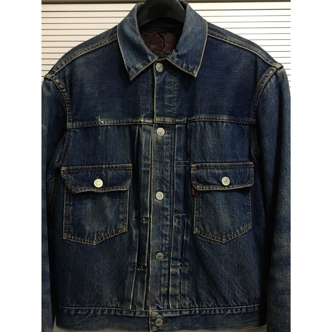 Levi's(リーバイス)の【革パッチ】真紺 40-42 517XX 507XX ハギ付同等サイズリーバイス メンズのジャケット/アウター(Gジャン/デニムジャケット)の商品写真