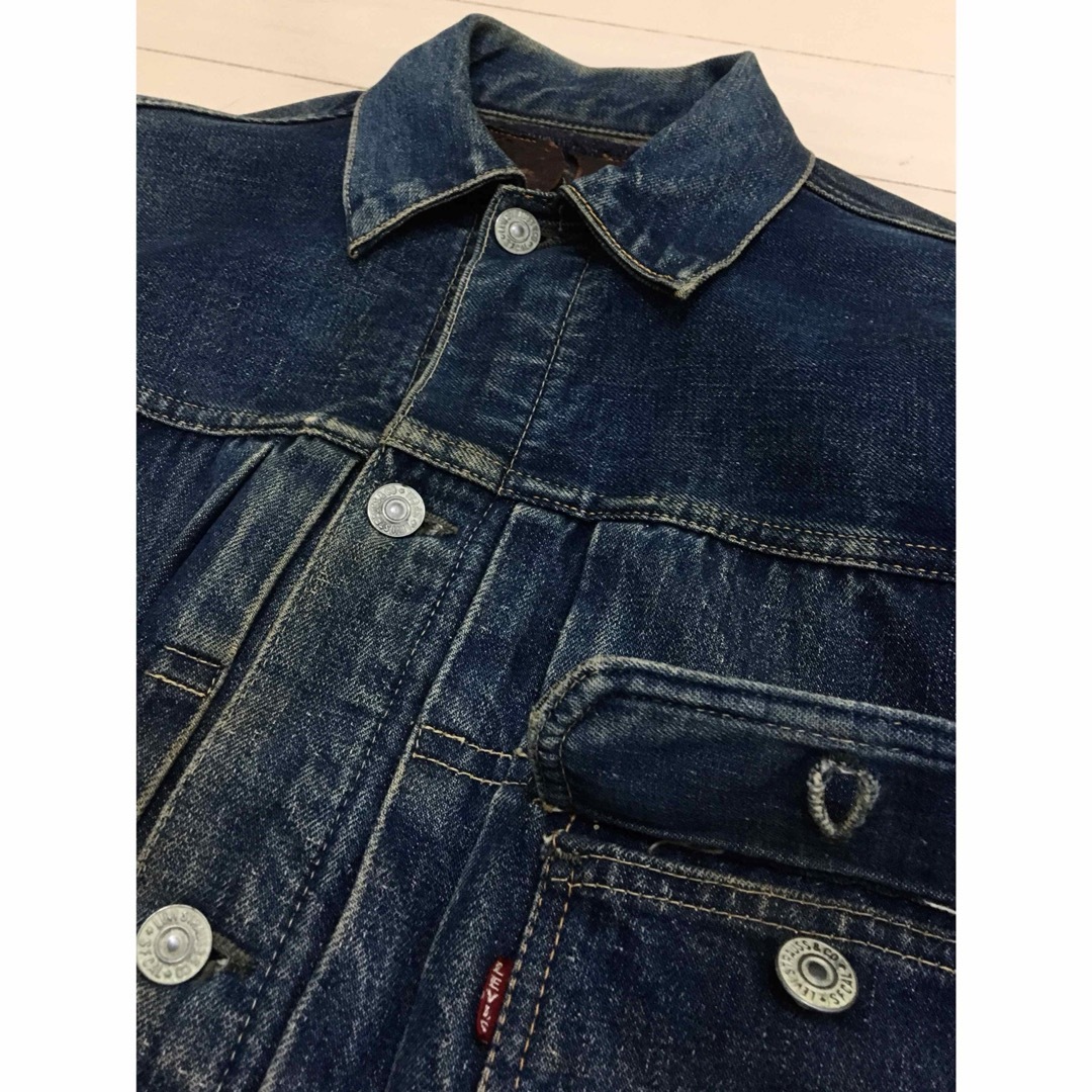 Levi's(リーバイス)の【革パッチ】真紺 40-42 517XX 507XX ハギ付同等サイズリーバイス メンズのジャケット/アウター(Gジャン/デニムジャケット)の商品写真