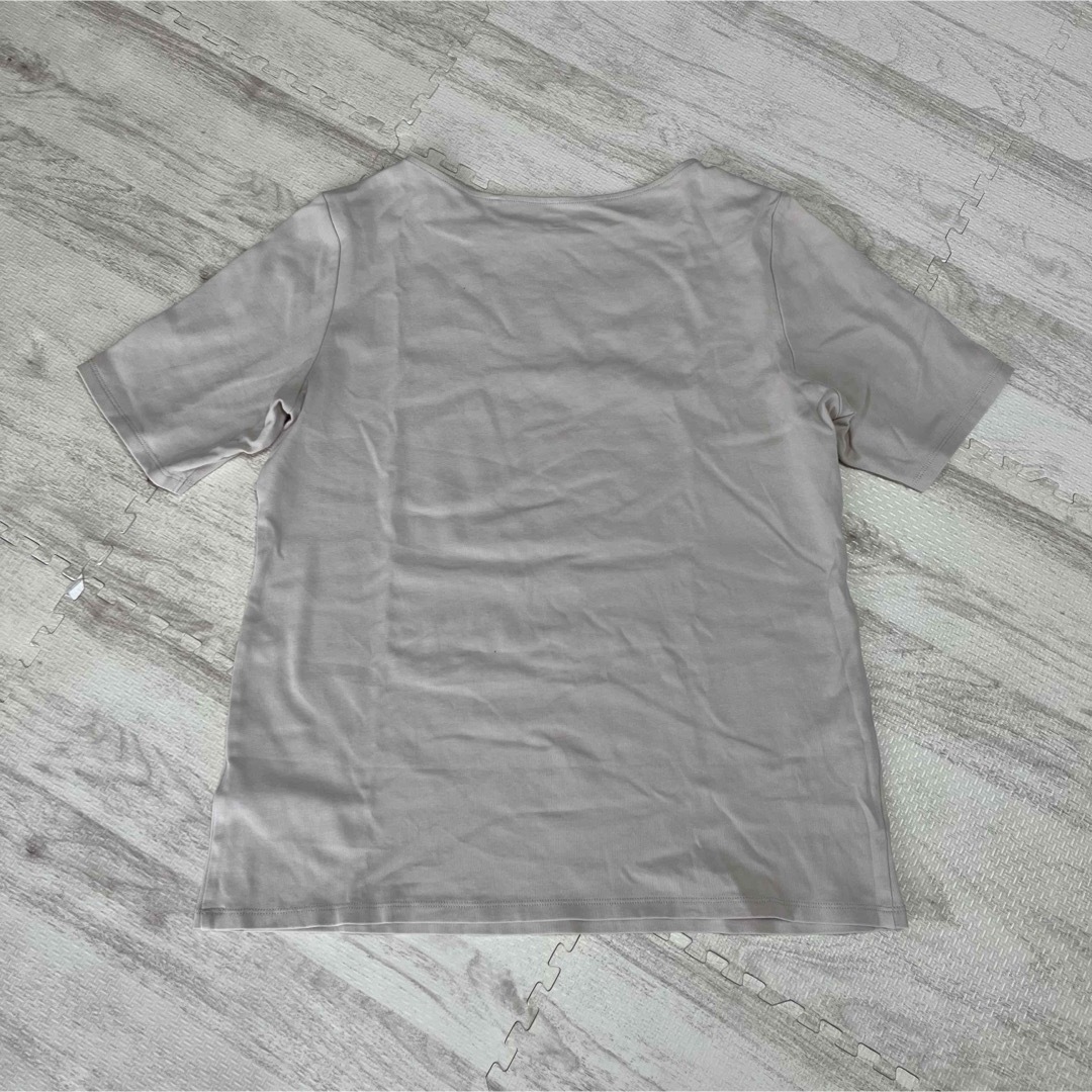 UNIQLO(ユニクロ)のUNIQLO ユニクロ ボートネック Tシャツ 半袖 XLサイズ レディースのトップス(Tシャツ(半袖/袖なし))の商品写真