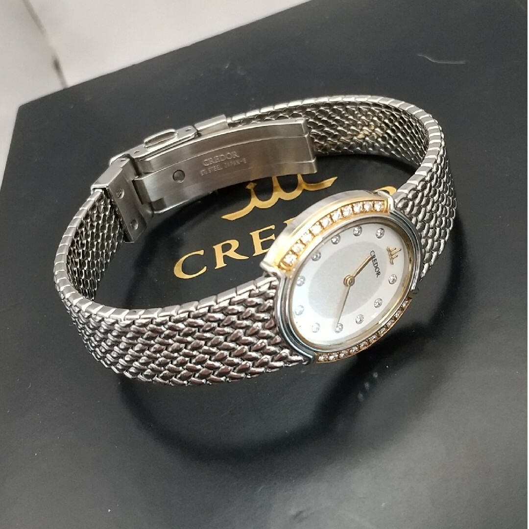 CREDOR(クレドール)のクレドール シグノGSWE940 美品 18KT 31Pダイヤ レディークォーツ レディースのファッション小物(腕時計)の商品写真