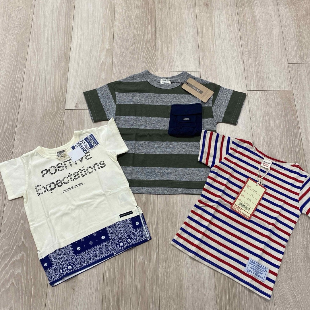 OCEAN&GROUND(オーシャンアンドグラウンド)の新品　タグ付き　キッズ　Tシャツ　まとめ売り　男の子　100㎝ キッズ/ベビー/マタニティのキッズ服男の子用(90cm~)(Tシャツ/カットソー)の商品写真