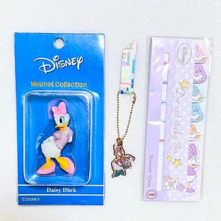 ディズニー(Disney)のディズニー デイジーダック マグネットコレクション キーチェーン 付箋 セット(キャラクターグッズ)