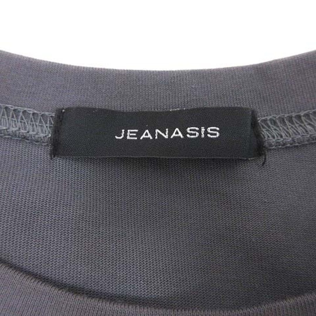 JEANASIS(ジーナシス)のJEANASIS カットソー チュール 半袖 F チャコールグレー 黒 ブラック レディースのトップス(カットソー(半袖/袖なし))の商品写真