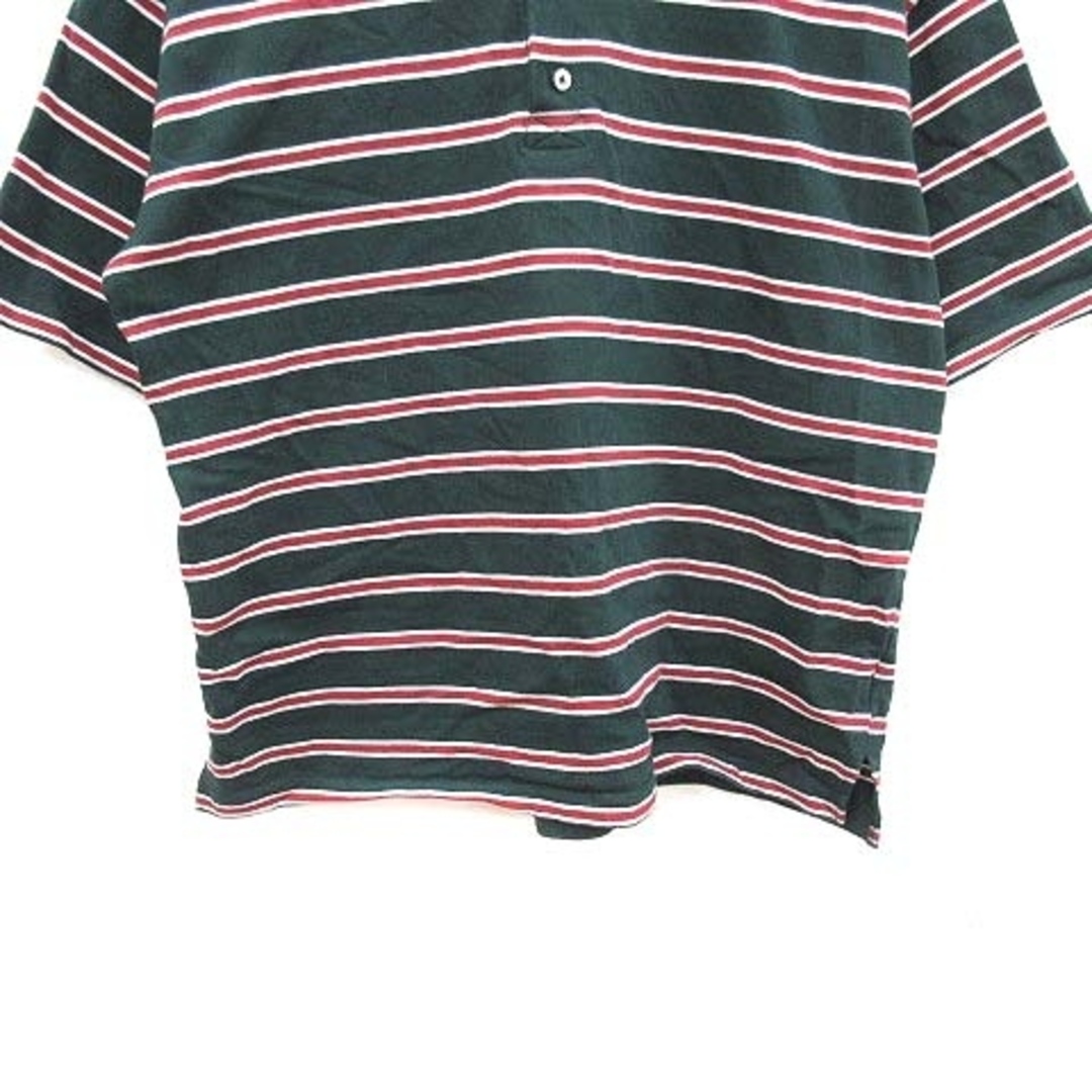 フリークスストア ポロシャツ 半袖 ボーダー L 緑 グリーン メンズのトップス(ポロシャツ)の商品写真