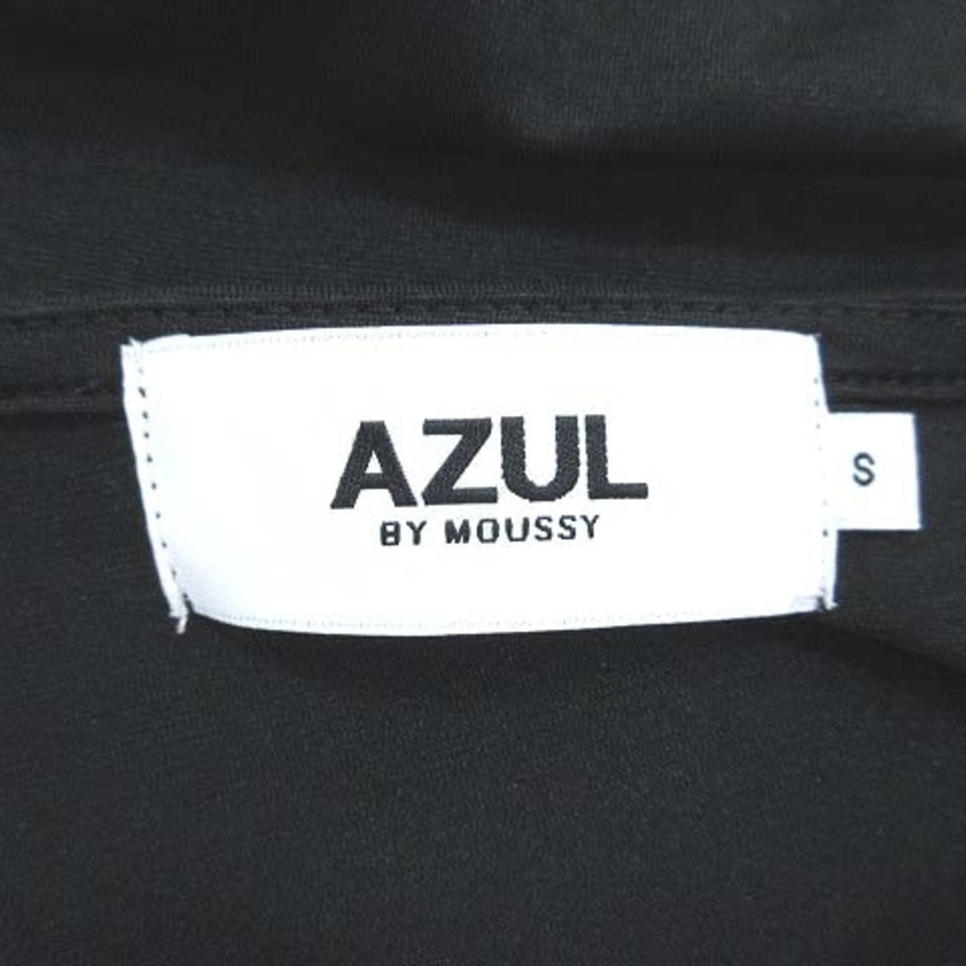 AZUL by moussy(アズールバイマウジー)のアズールバイマウジー カットソー 半袖 クルーネック ウエストマーク S 黒 レディースのトップス(カットソー(半袖/袖なし))の商品写真