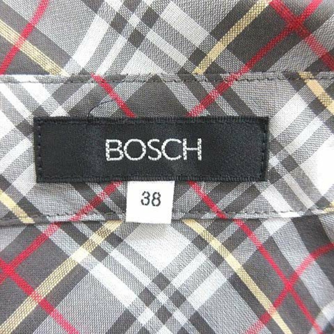 BOSCH(ボッシュ)のボッシュ BOSCH シアーシャツ 長袖 ロールアップ チェック 38 グレー レディースのトップス(シャツ/ブラウス(長袖/七分))の商品写真