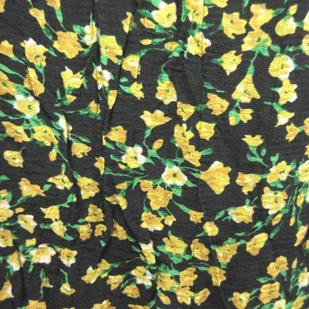 LOWRYS FARM(ローリーズファーム)のローリーズファーム ティアードスカート フレア ロング 花柄 F 黒 ブラック レディースのスカート(ロングスカート)の商品写真