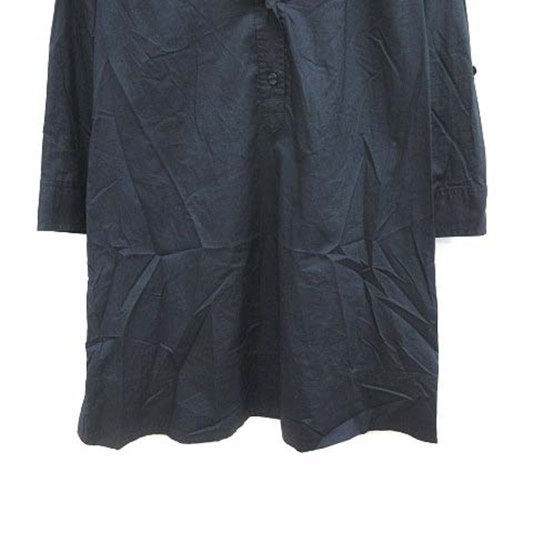 UNTITLED(アンタイトル)のアンタイトル スキッパーカラーシャツ チュニック丈 七分袖 ロールアップ 2 紺 レディースのトップス(その他)の商品写真