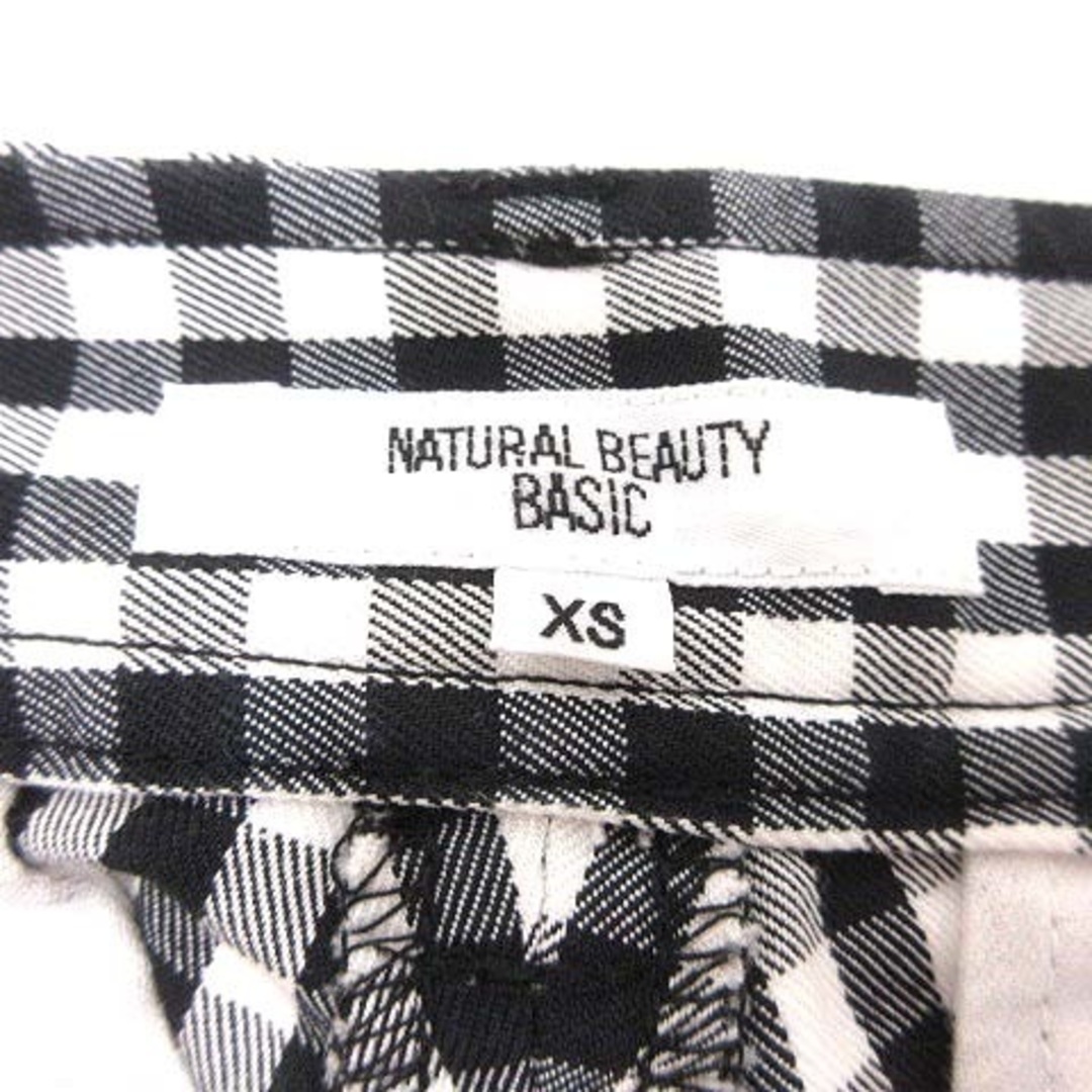 NATURAL BEAUTY BASIC(ナチュラルビューティーベーシック)のナチュラルビューティーベーシック テーパードパンツ ギンガムチェック XS 黒 レディースのパンツ(その他)の商品写真