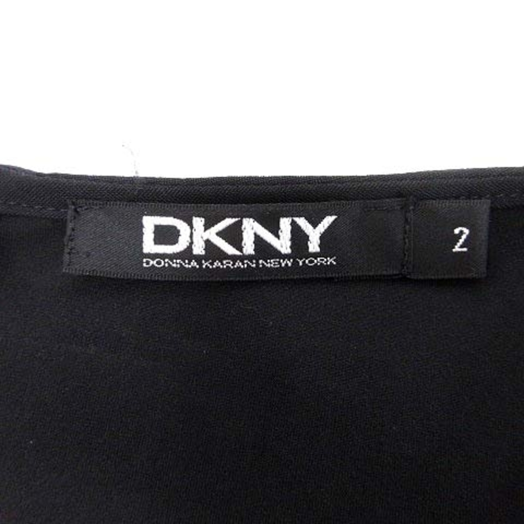 DKNY(ダナキャランニューヨーク)のDKNY ワンピース フレア ミニ ノースリーブ 2 黒 ブラック /YK レディースのワンピース(ミニワンピース)の商品写真