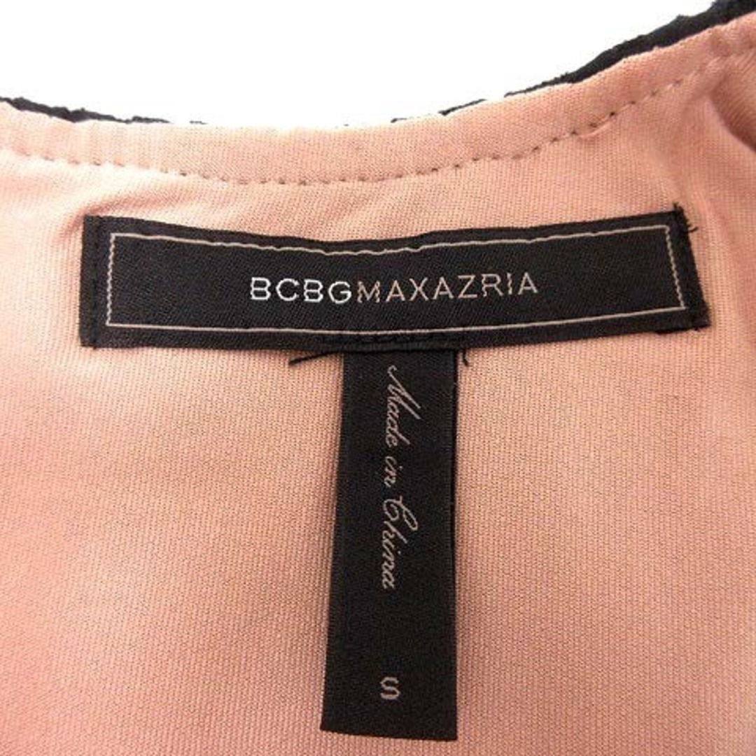 BCBGMAXAZRIA(ビーシービージーマックスアズリア)のビーシービージーマックスアズリア ブラウス ペプラム ノースリーブ S 黒 レディースのトップス(シャツ/ブラウス(半袖/袖なし))の商品写真