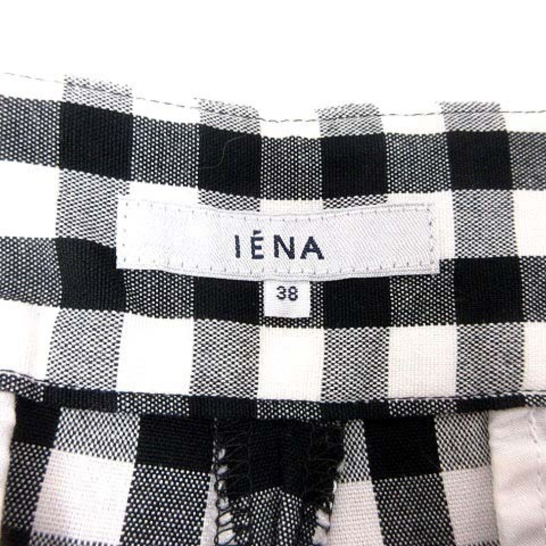 IENA(イエナ)のIENA テーパードパンツ ギンガムチェック 38 黒 ブラック 白 ホワイト レディースのパンツ(その他)の商品写真