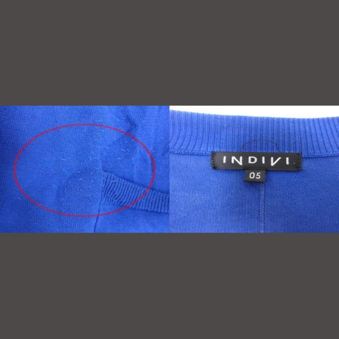 INDIVI(インディヴィ)のインディヴィ INDIVI カーディガン ニット 前開き 長袖 05 青 ブルー レディースのトップス(カーディガン)の商品写真