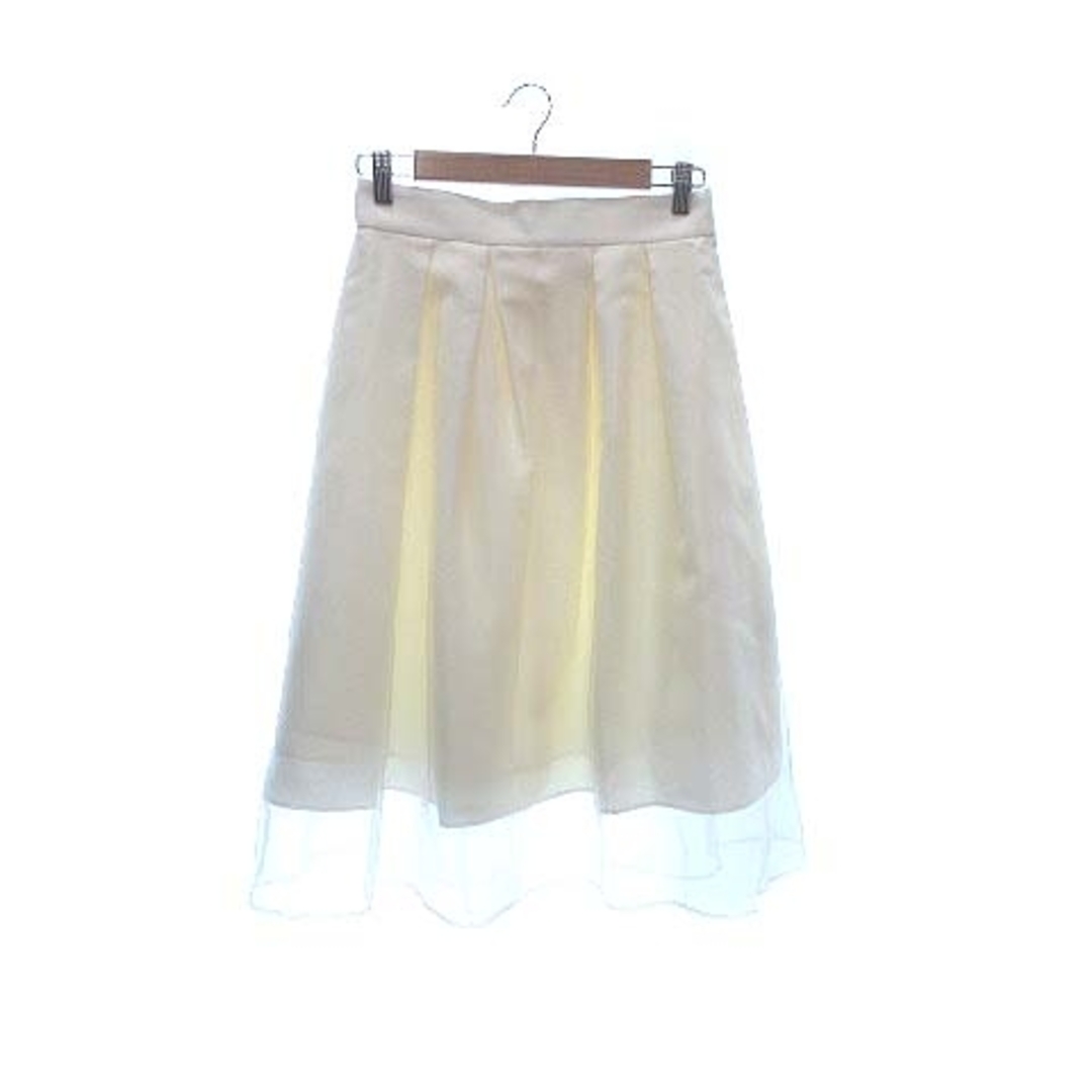 Lois CRAYON(ロイスクレヨン)のLois CRAYON チュールスカート フレア ミモレ ロング M 白 /YK レディースのスカート(ロングスカート)の商品写真