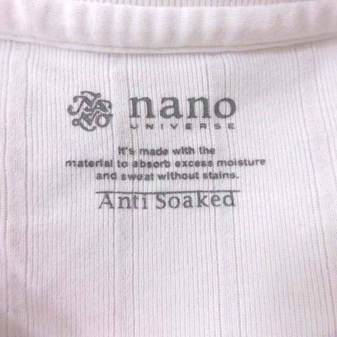 nano・universe(ナノユニバース)のnano universe ニット カットソー 半袖 38 白 ホワイト /YK レディースのトップス(ニット/セーター)の商品写真