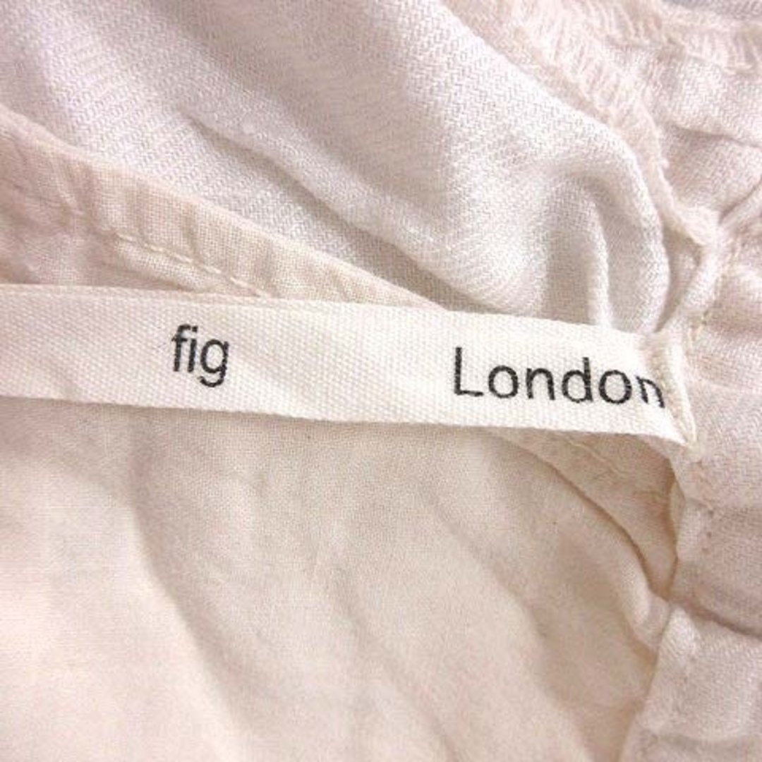 fig London(フィグロンドン)のfig London クロップドパンツ 麻 リネン F 白 ホワイト /YK レディースのパンツ(その他)の商品写真