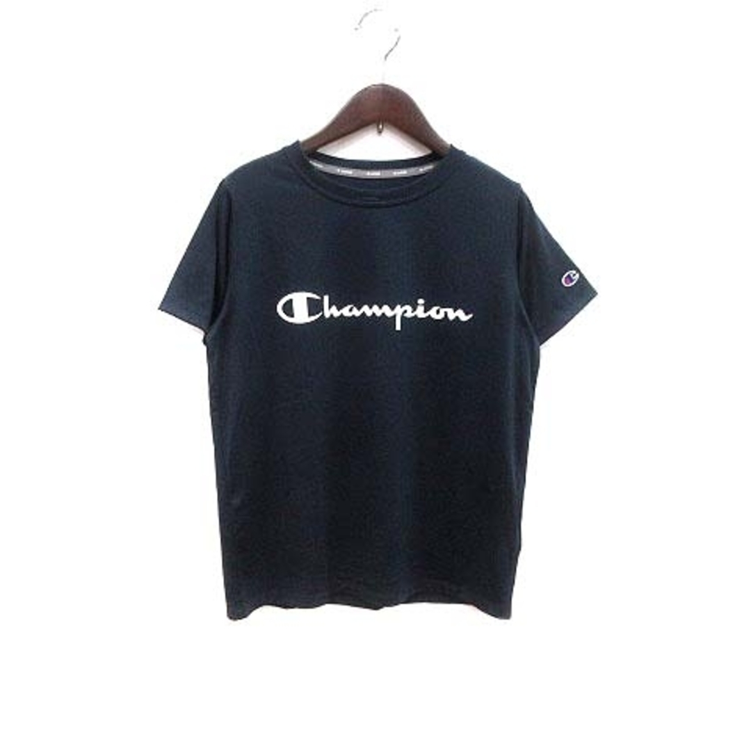 Champion(チャンピオン)のCHAMPION Tシャツ カットソー ロゴプリント 半袖 L 黒 ブラック レディースのトップス(Tシャツ(半袖/袖なし))の商品写真