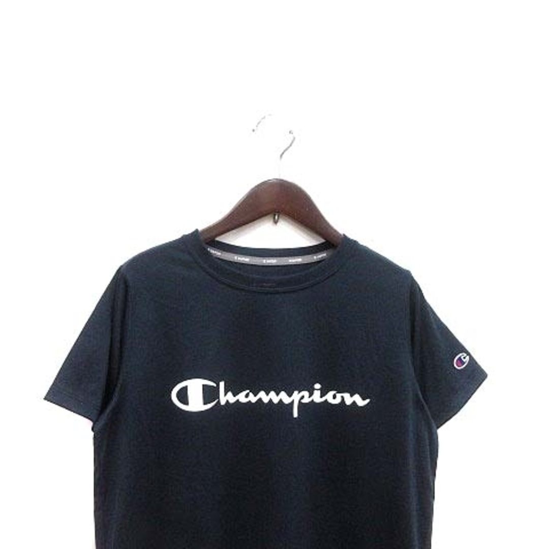 Champion(チャンピオン)のCHAMPION Tシャツ カットソー ロゴプリント 半袖 L 黒 ブラック レディースのトップス(Tシャツ(半袖/袖なし))の商品写真