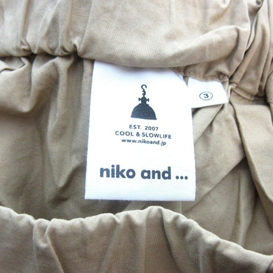 niko and...(ニコアンド)のニコアンド ギャザースカート カーゴ ミモレ ロング M ベージュ /AU レディースのスカート(ロングスカート)の商品写真