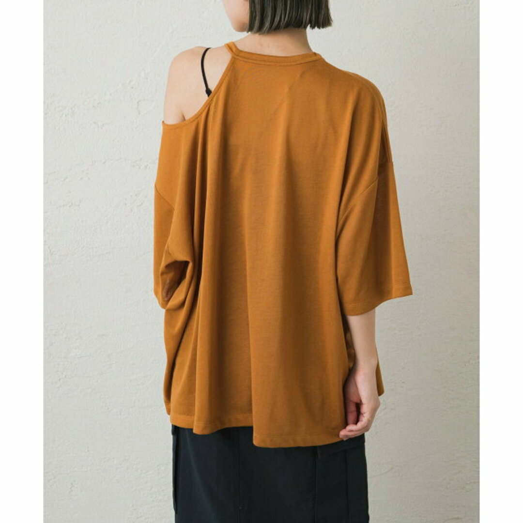 PAL GROUP OUTLET(パルグループアウトレット)の【キャメル】【earthy_】シアーホールTシャツ レディースのトップス(カットソー(長袖/七分))の商品写真