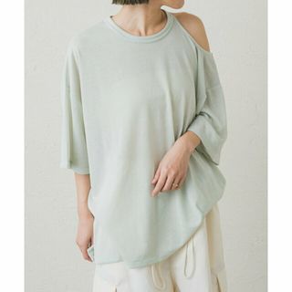 パルグループアウトレット(PAL GROUP OUTLET)の【ミント】【earthy_】シアーホールTシャツ(カットソー(長袖/七分))