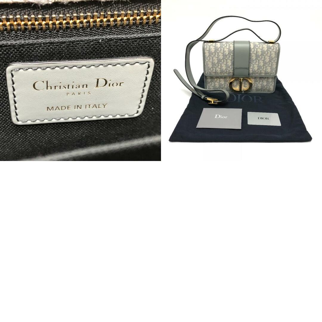 Dior(ディオール)のディオール Dior CDロゴ モンテーニュ オブリーク カバン 肩掛け 斜め掛け ショルダーバッグ レザー/キャンバス グレー レディースのバッグ(ショルダーバッグ)の商品写真