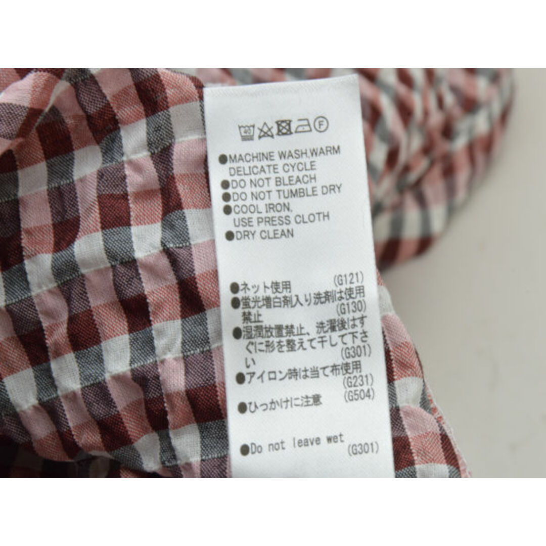 moussy(マウジー)のマウジー MOUSSY  OVER SILHOUETTE SUCKER シャツ/ブラウス フリーサイズ レッド チェック レディース j_p F-M12136 レディースのトップス(シャツ/ブラウス(半袖/袖なし))の商品写真