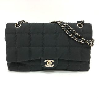 シャネル(CHANEL)のシャネル CHANEL チョコバー ココマーク チェーン カバン 肩掛け 斜め掛け ショルダーバッグ ナイロン ブラック(ショルダーバッグ)