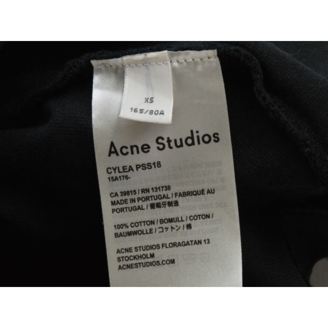 Acne Studios(アクネストゥディオズ)のアクネ ストゥディオズ Acne Studios カットソー 半袖 XSサイズ ブラック レディース e_u F-M12189 レディースのトップス(Tシャツ(半袖/袖なし))の商品写真