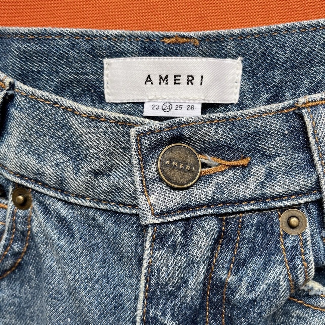 Ameri VINTAGE(アメリヴィンテージ)の【美品♡】AMERI ZIPPER STRAIGHT DENIM デニム　アシメ レディースのパンツ(デニム/ジーンズ)の商品写真