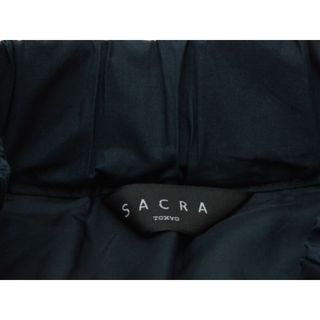 SACRA(サクラ)のサクラ SACRA TOKYO スカート ウエストゴム ギャザー 38サイズ ブラック レディース j_p F-M12191 レディースのスカート(ミニスカート)の商品写真