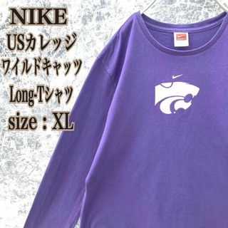 NIKE - IT94 大人気US古着ナイキNCAAカレッジワイルドキャッツロゴロングTシャツ