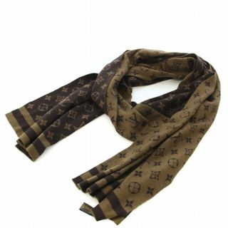 ルイヴィトン(LOUIS VUITTON)のルイヴィトン カシミヤシルク モノグラムマフラー ストール 茶(マフラー/ショール)