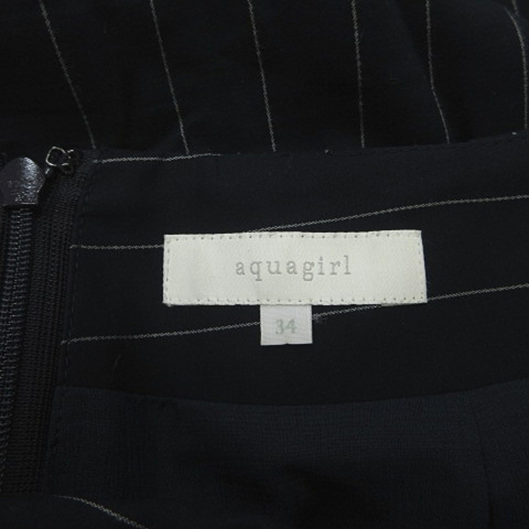 aquagirl(アクアガール)のアクアガール タイトスカート ロング ストライプ 34 紺 ネイビー /YI レディースのスカート(ロングスカート)の商品写真