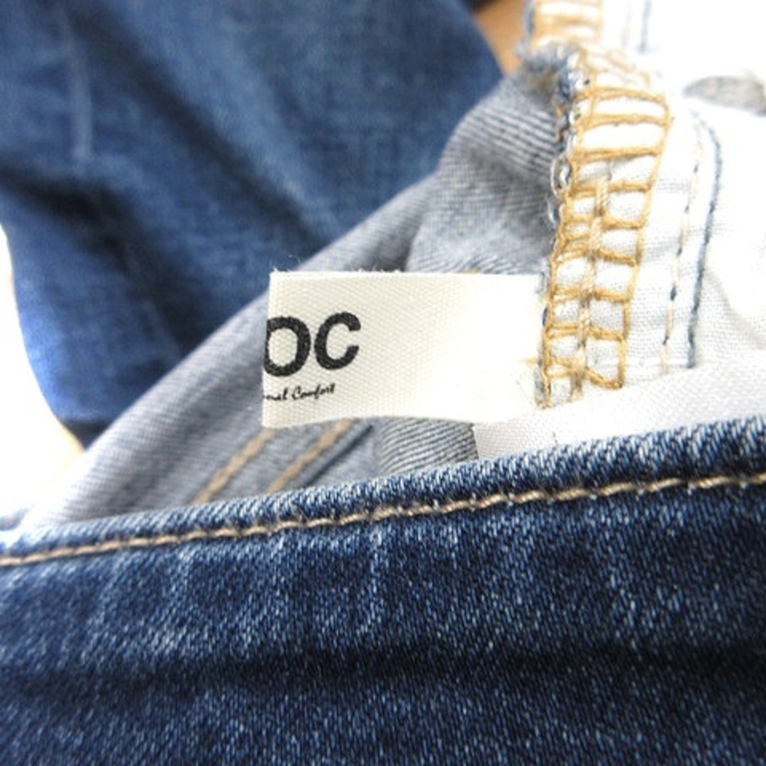 OZOC(オゾック)のオゾック スキニーパンツ デニム ジーンズ ダメージ加工 34 紺 ネイビー レディースのパンツ(デニム/ジーンズ)の商品写真