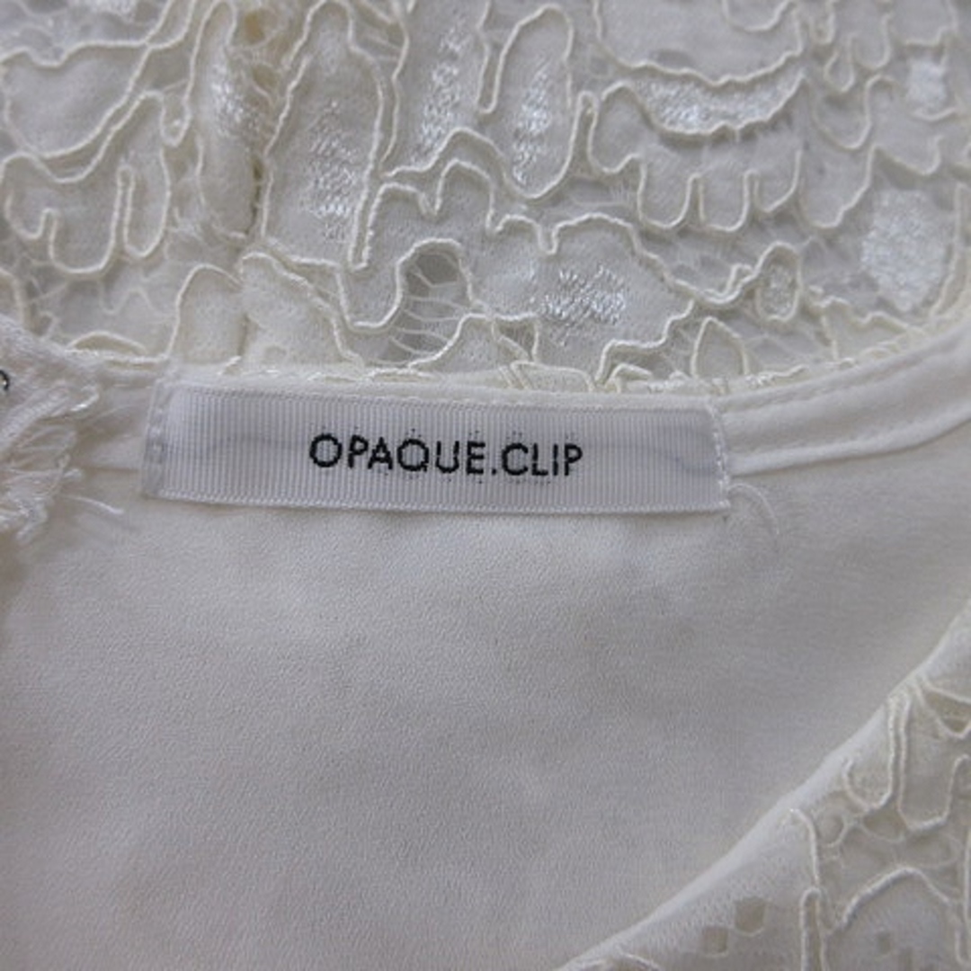 OPAQUE.CLIP(オペークドットクリップ)のオペークドットクリップ ブラウス 総レース 長袖 38 白 ホワイト /YI レディースのトップス(シャツ/ブラウス(長袖/七分))の商品写真