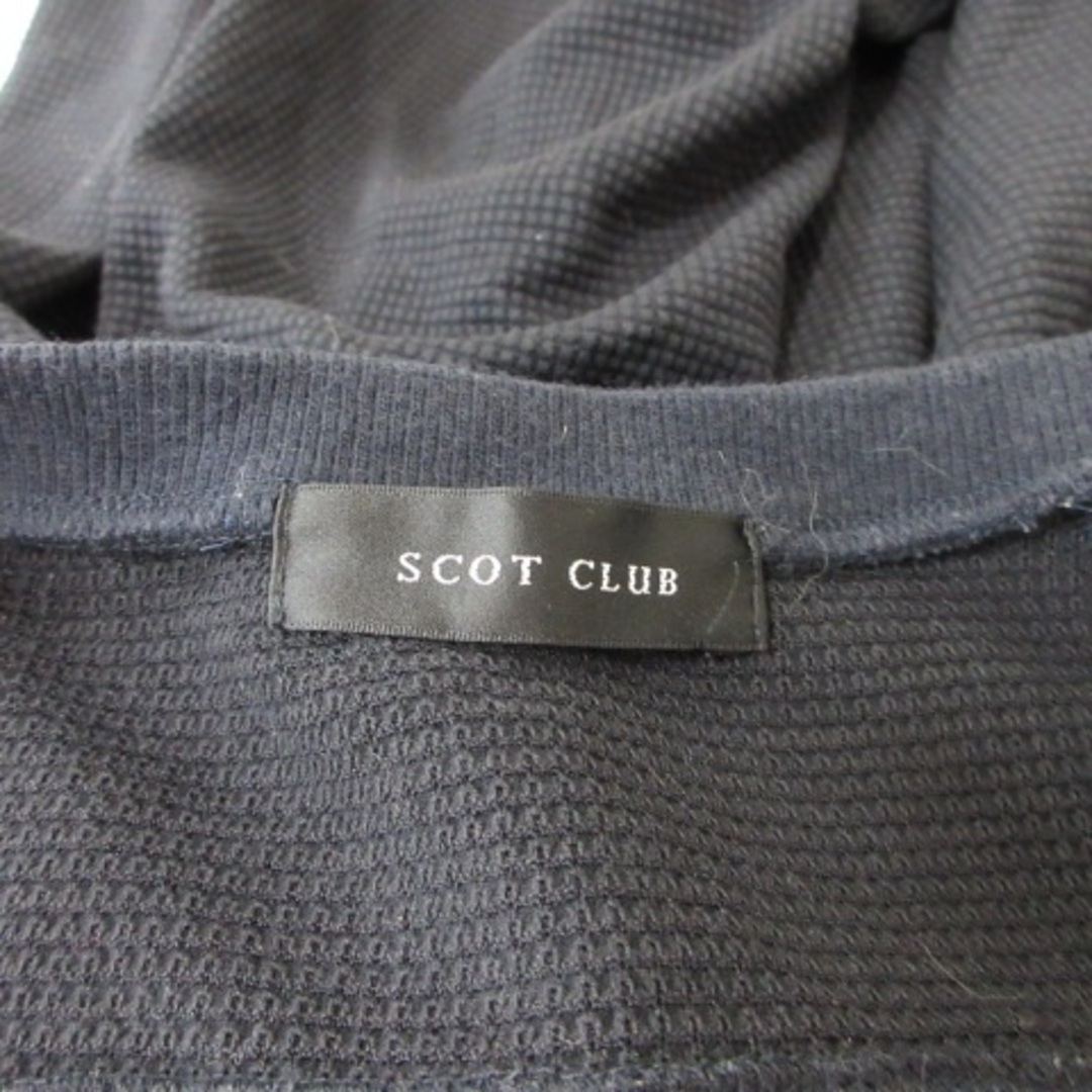 SCOT CLUB(スコットクラブ)のスコットクラブ カットソー フェイクレイヤード ワッフル地 黒 ブラック /YI レディースのトップス(カットソー(半袖/袖なし))の商品写真