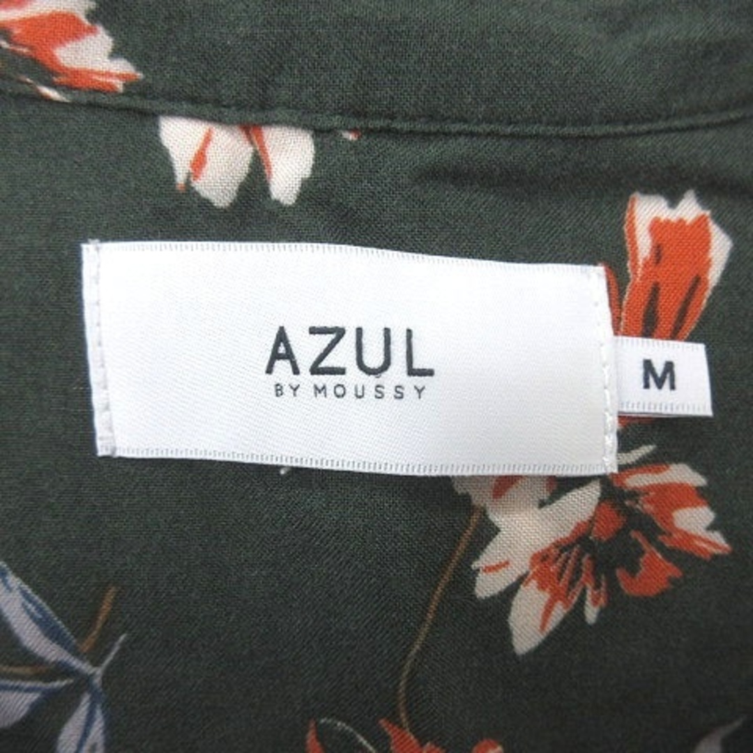 AZUL by moussy(アズールバイマウジー)のアズールバイマウジー シャツワンピース マキシ ロング ノーカラー 長袖 M レディースのワンピース(ロングワンピース/マキシワンピース)の商品写真