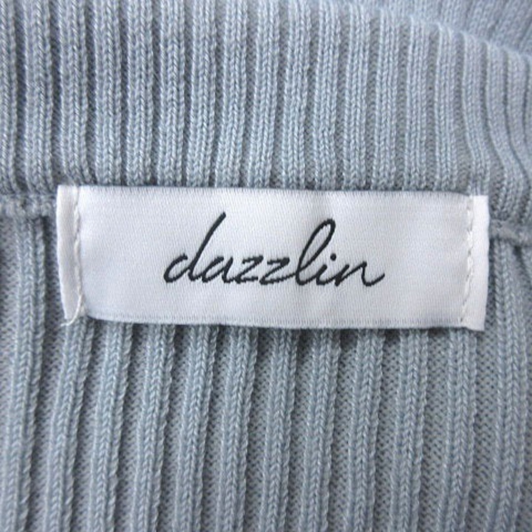 dazzlin(ダズリン)のダズリン dazzlin ニット カットソー リブ ノースリーブ F 青 ブルー レディースのトップス(ニット/セーター)の商品写真