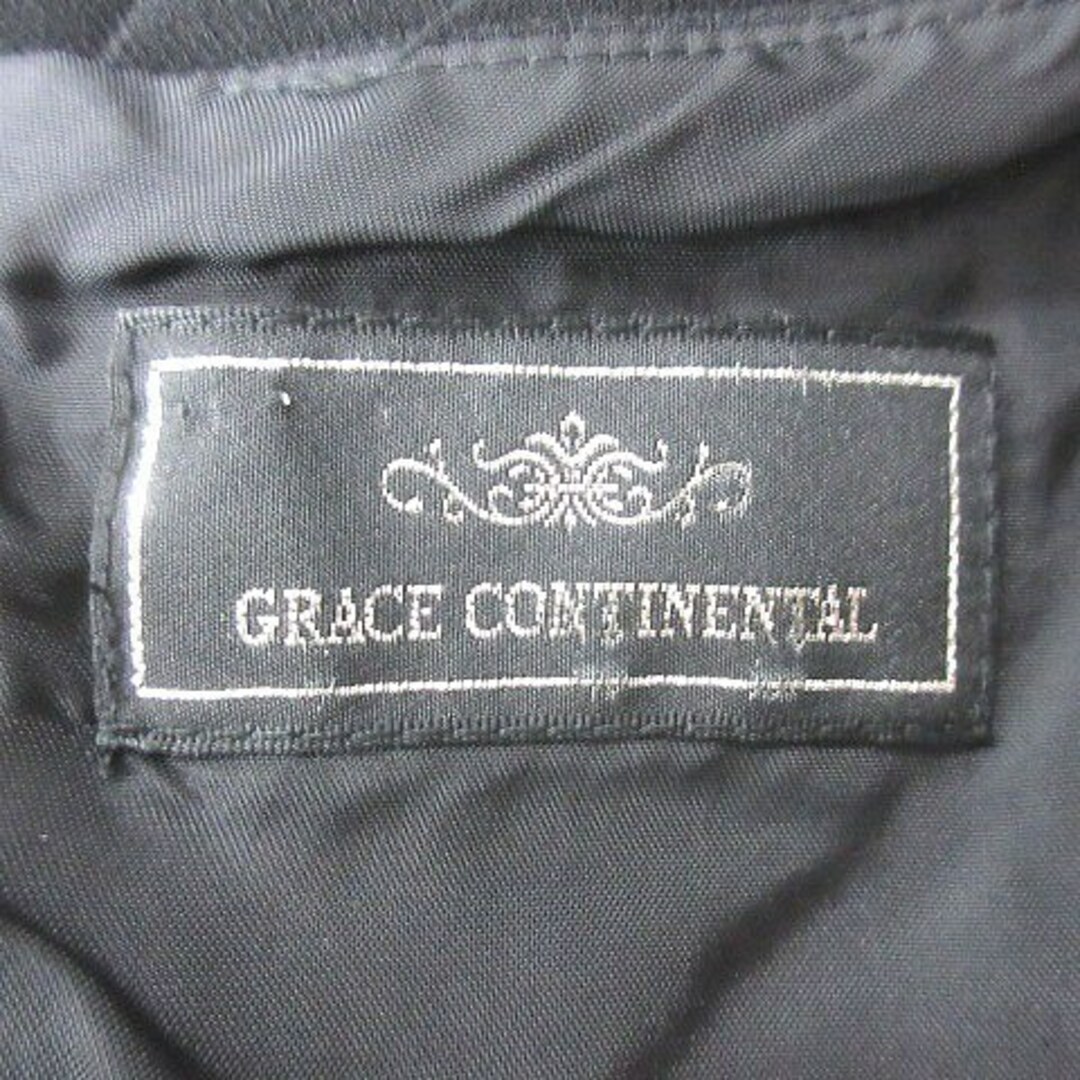 GRACE CONTINENTAL(グレースコンチネンタル)のグレースコンチネンタル ワンピース ひざ丈 ノースリーブ 34 黒 ブラック レディースのワンピース(ひざ丈ワンピース)の商品写真